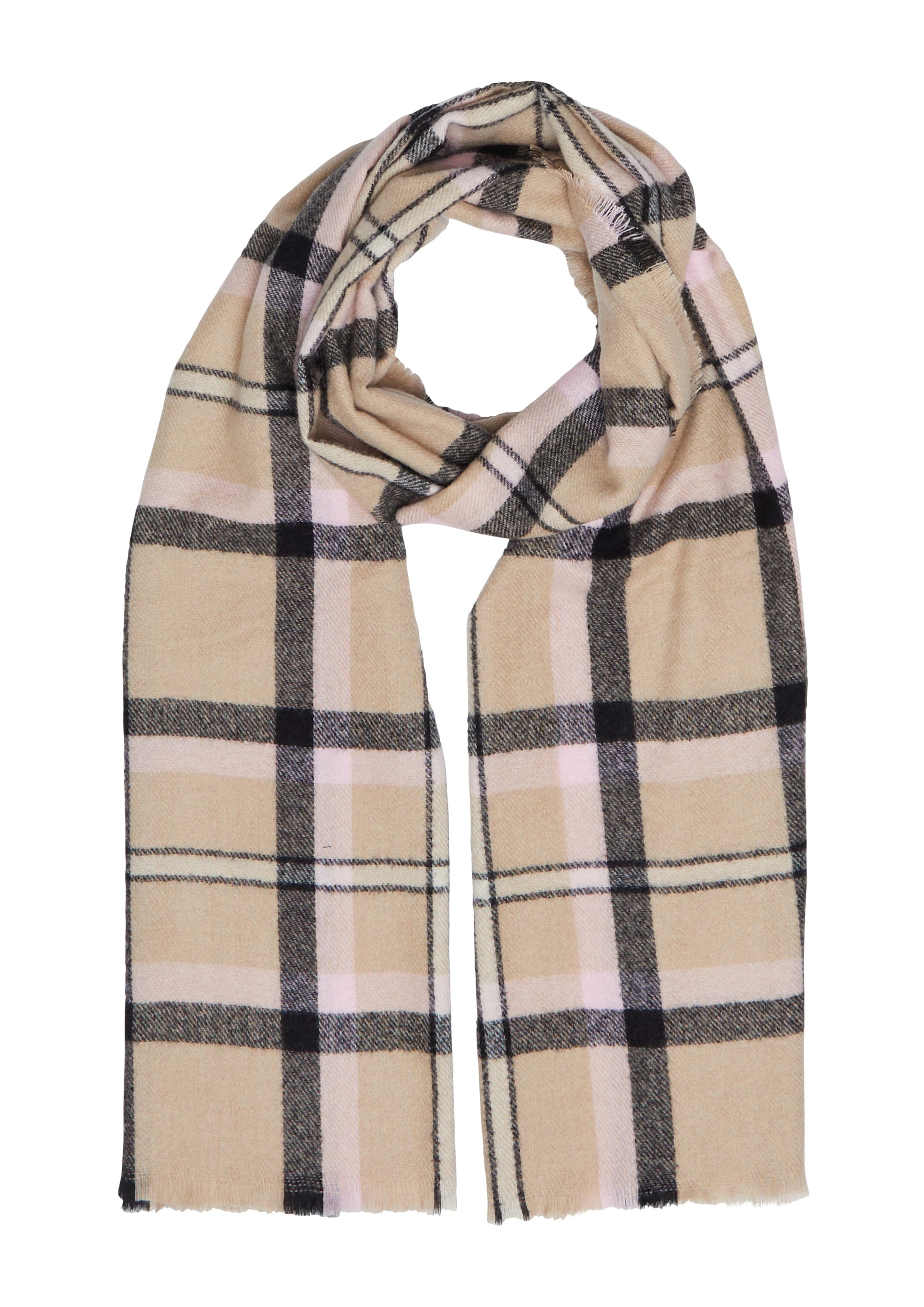 s.Oliver Sjaal in de kleur Sand / Rosa / Zwart, Productweergave