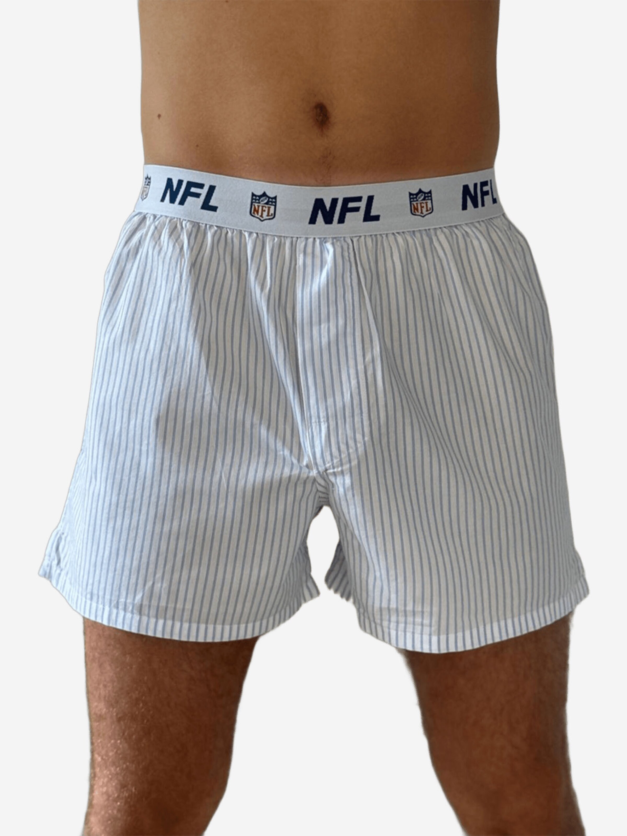 Huddle Boxer shorts ' NFL Shield Stripe ' in Blue: front