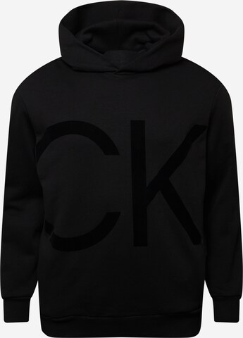 Sweat-shirt Calvin Klein Big & Tall en noir : devant