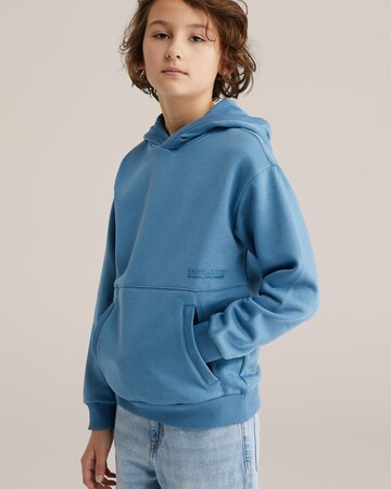 Bluză de molton de la WE Fashion pe albastru: față