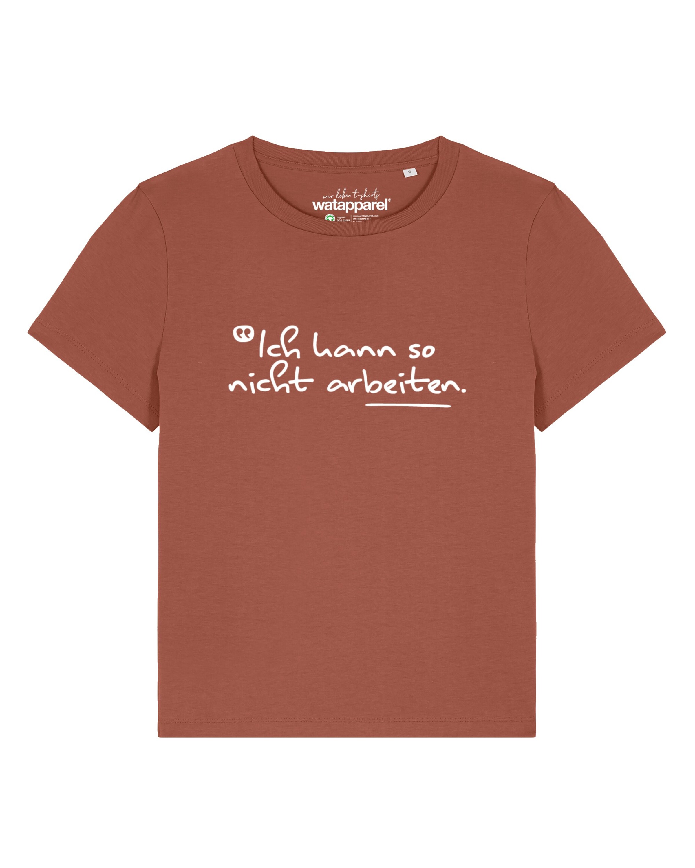 Watapparel T-Shirt in rostrot / weiß, Produktansicht