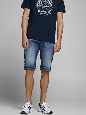 Regular Jeans 'Rex' de la JACK & JONES pe albastru: față