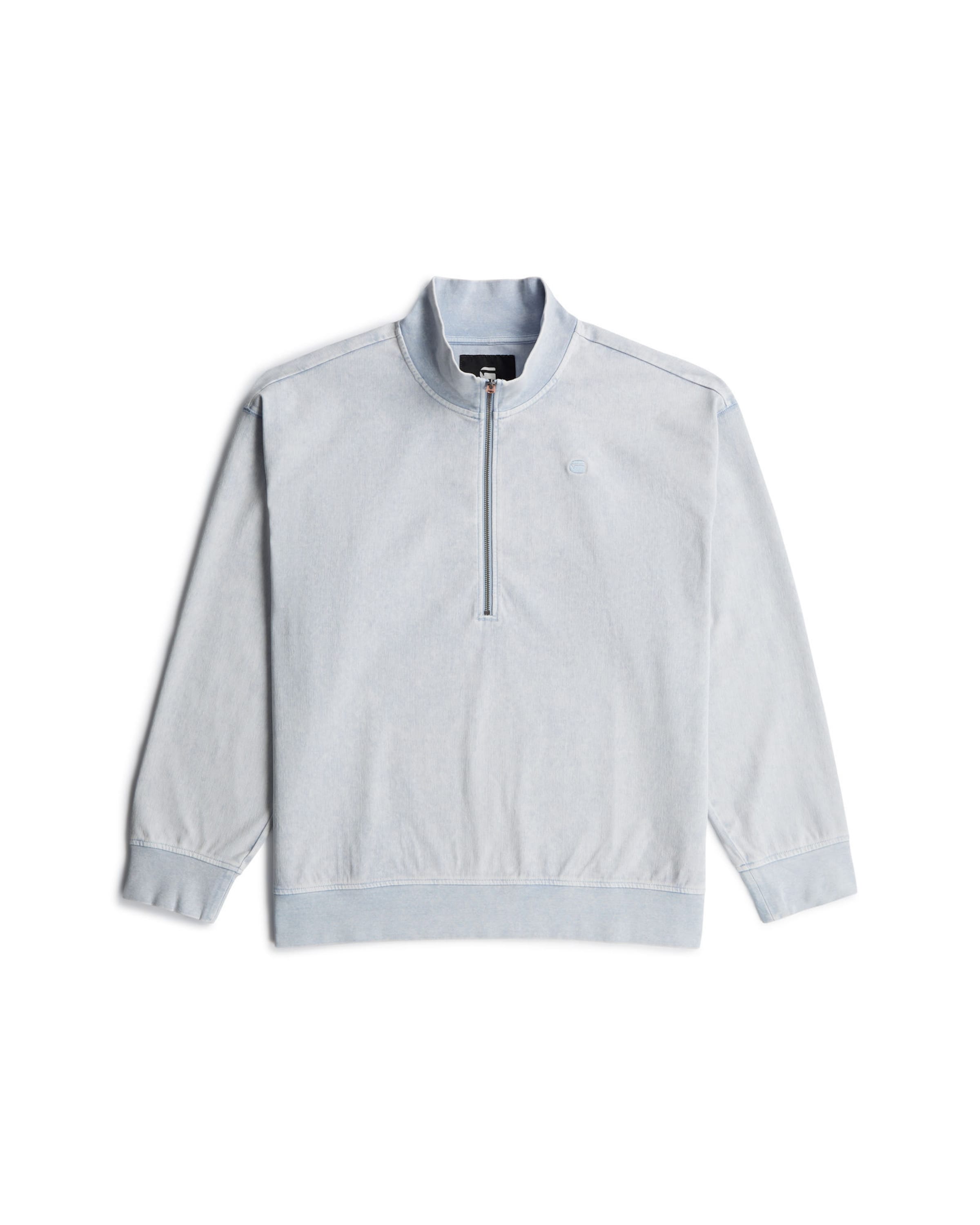 G-STAR Sweatshirt 'Washed HB Relaxed Half Zip' in Blue, Item view