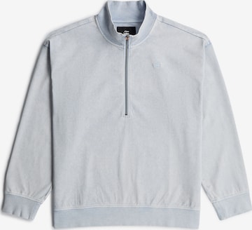 G-STAR Sweatshirt - 'Washed HB Relaxed Half Zip' in Blau: Vorderseite