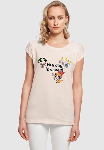 ABSOLUTE CULT Shirt 'The Powerpuff Girls - The Day Is Saved' in Roze: voorkant