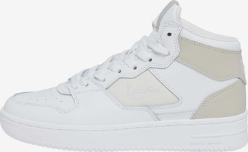 Sneaker alta di Karl Kani in bianco: frontale