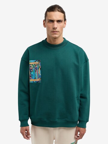 Carlo Colucci Sweatshirt 'De Stermich' in Groen: voorkant