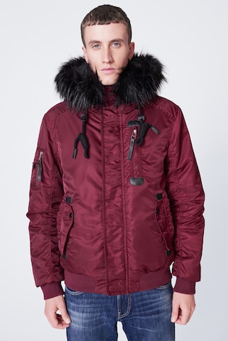 Harlem Soul Winter Jacket 'Bos-Ton' in Red: front