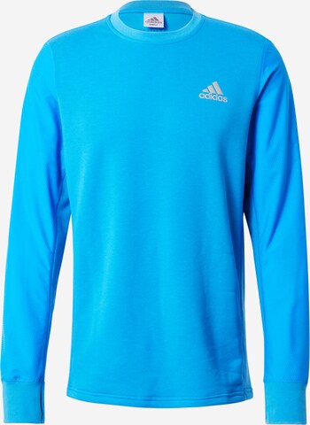 zils ADIDAS PERFORMANCE Sportsweatshirt: no priekšpuses