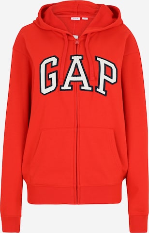 Gap Tall Bluza rozpinana 'HERITAGE' w kolorze czerwony: przód