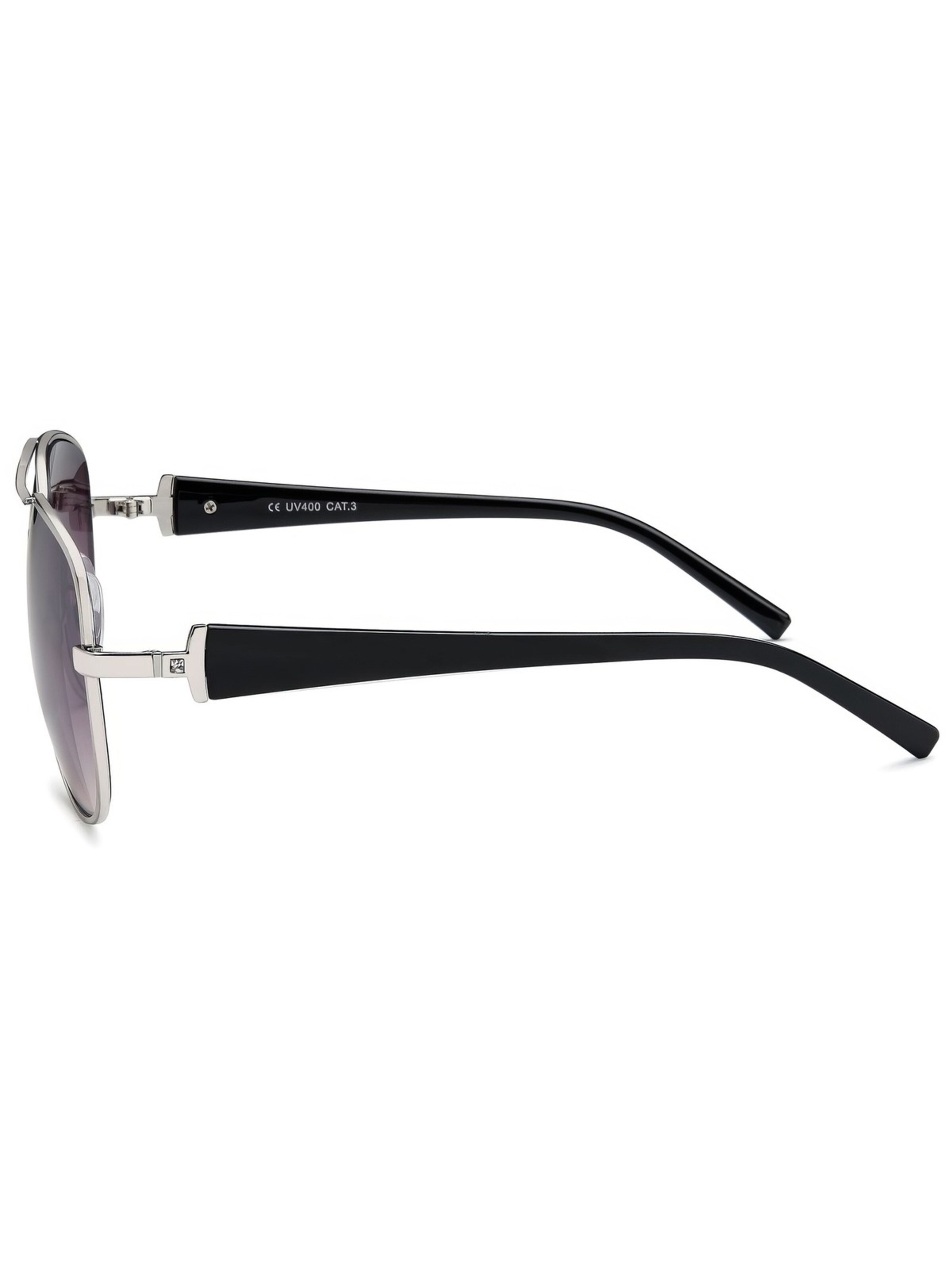 styleBREAKER Sonnenbrille 'Pilotenbrille mit Strass | Edle Fliegerbrille'‌‌‌‌‌‌ in Grau