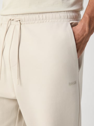BOSS Green Tapered Broek 'Hadiko' in Beige