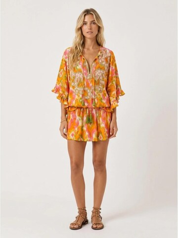 Miss June Jurk 'Mini Robe Mavis' in Oranje