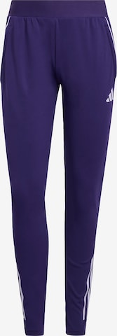 Skinny Pantalon de sport 'Tiro 25 Competition' ADIDAS PERFORMANCE en violet : devant