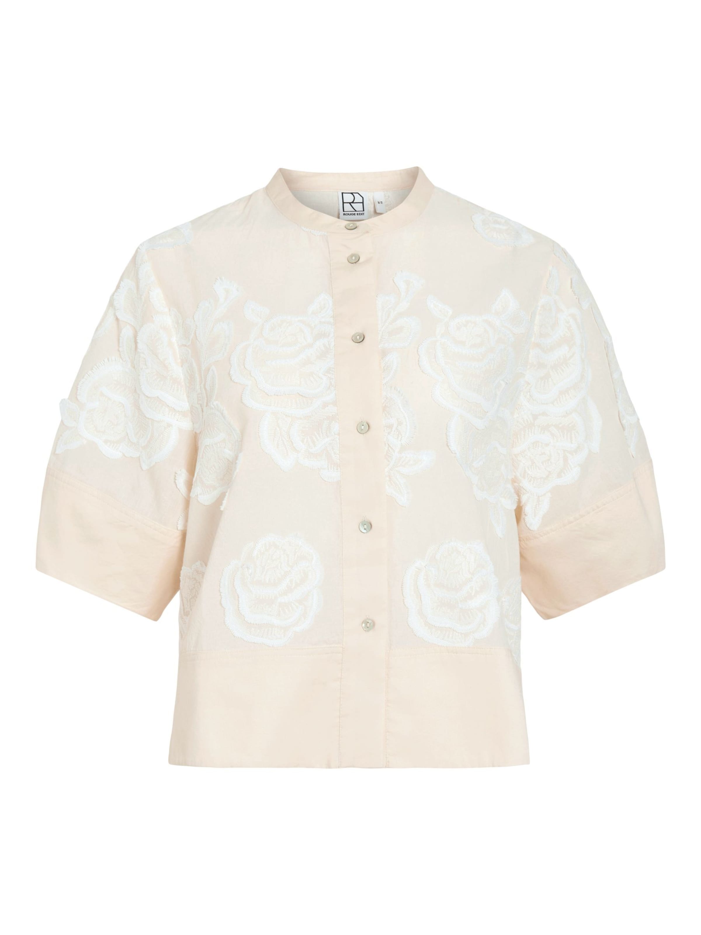 ROUGE EDIT Blouse in Beige: voorkant