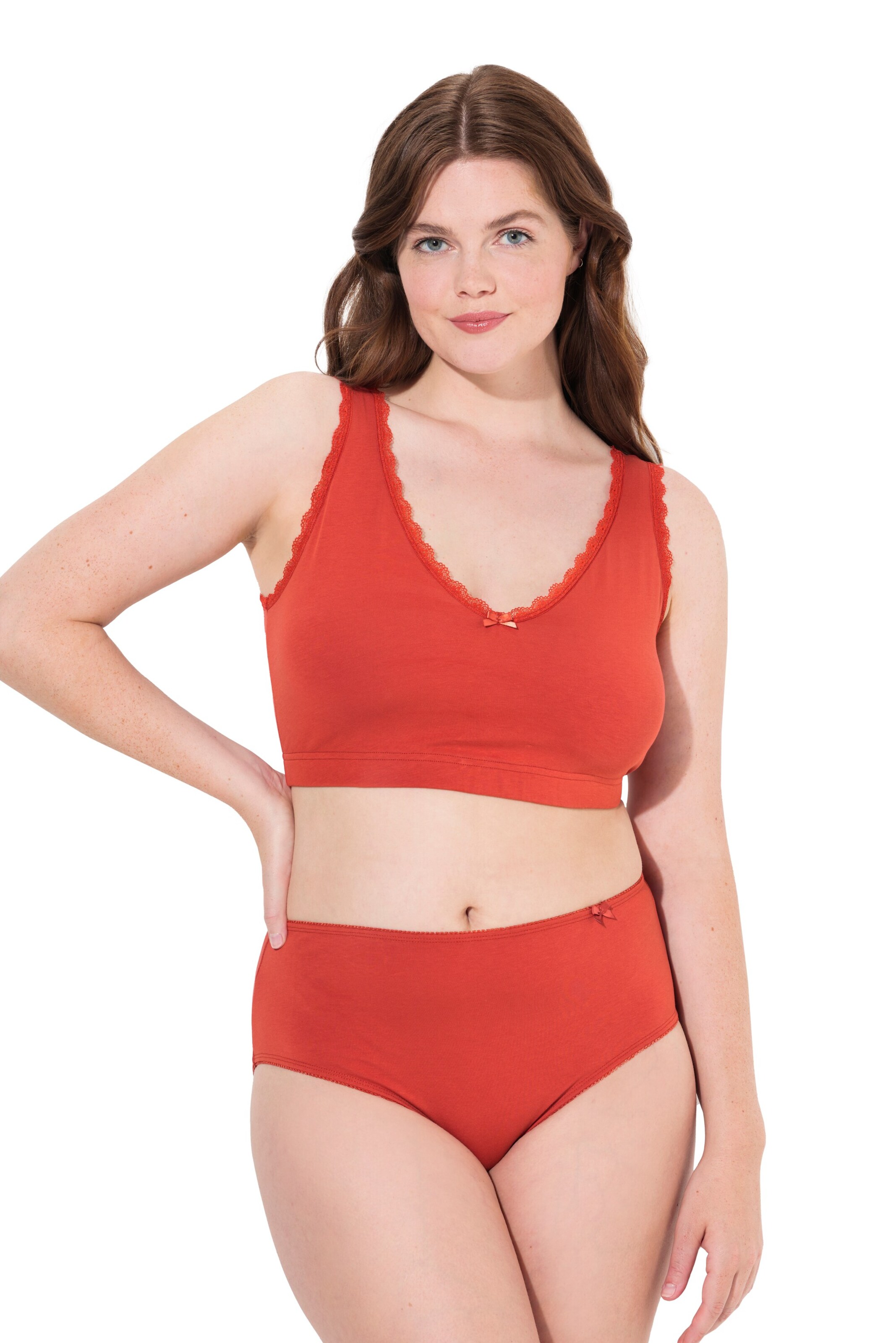 Ulla Popken Bustier BH in Orange: Vorderseite