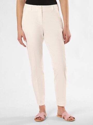 Marie Lund Regular Broek in Beige: voorkant