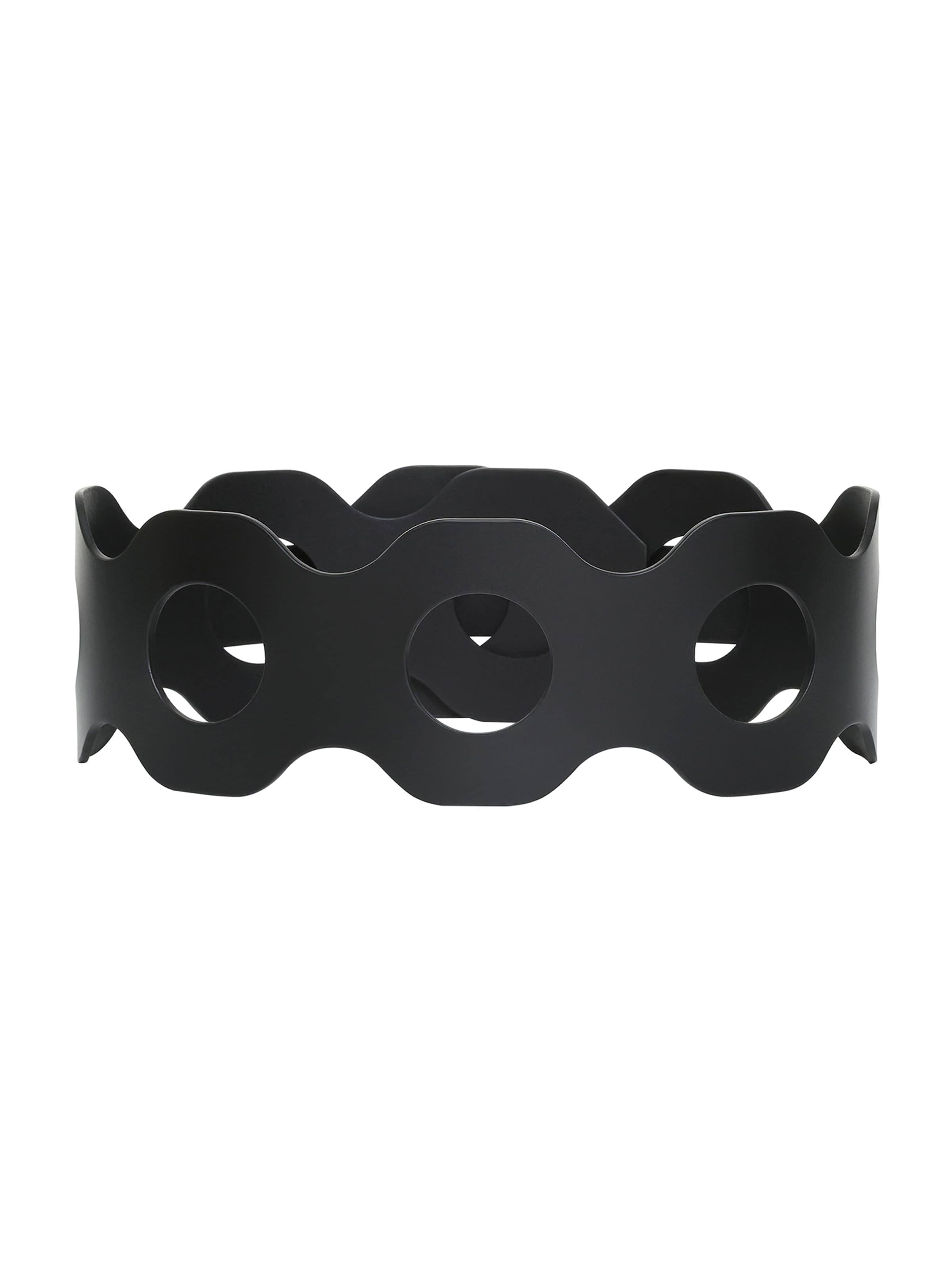 Haute Cuir Riem 'Elowen Wide Belt' in Zwart: voorkant