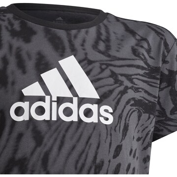 ADIDAS SPORTSWEAR T-Shirt 'Future Icons Hybrid Animal Print  ' in Grau