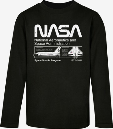 ABSOLUTE CULT Shirt 'Nasa - Space Shuttle Program' in Zwart: voorkant