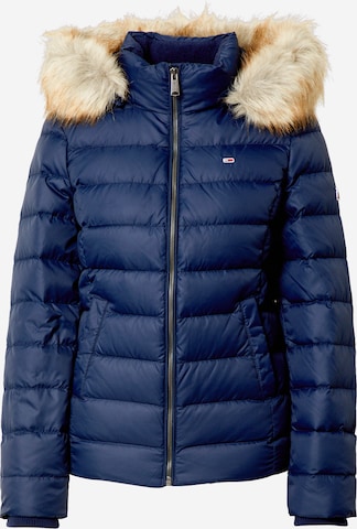 Tommy Jeans Winterjas 'Essential' in Blauw: voorkant