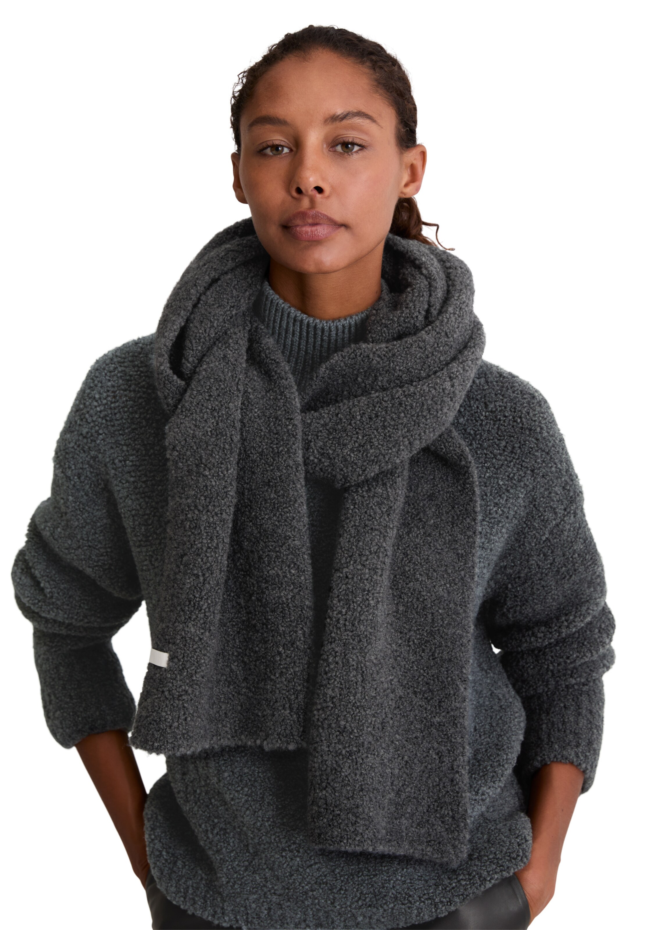 Marc O'Polo Sjaal in Grijs: voorkant