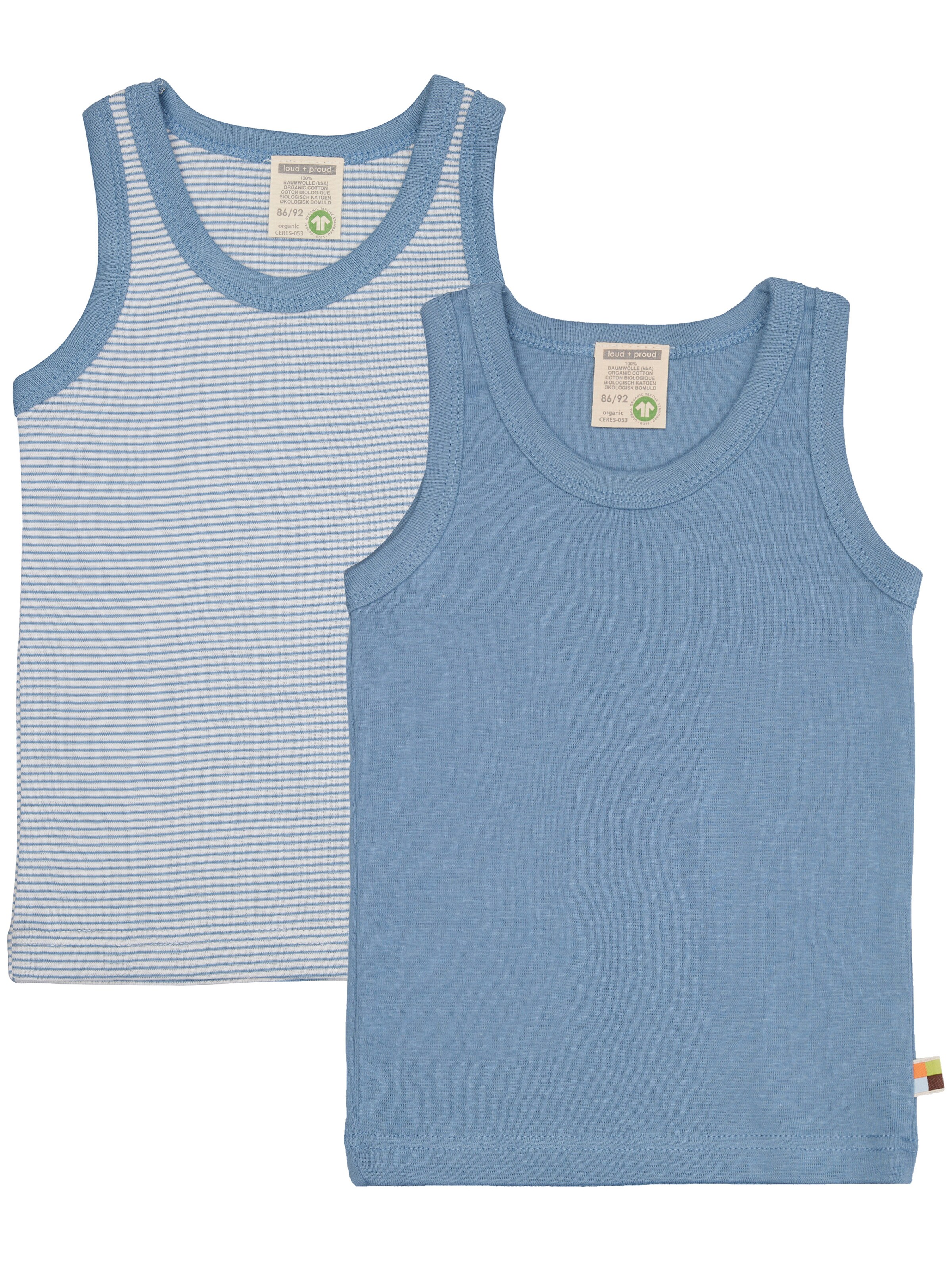 loud + proud Undershirt in Blue: front