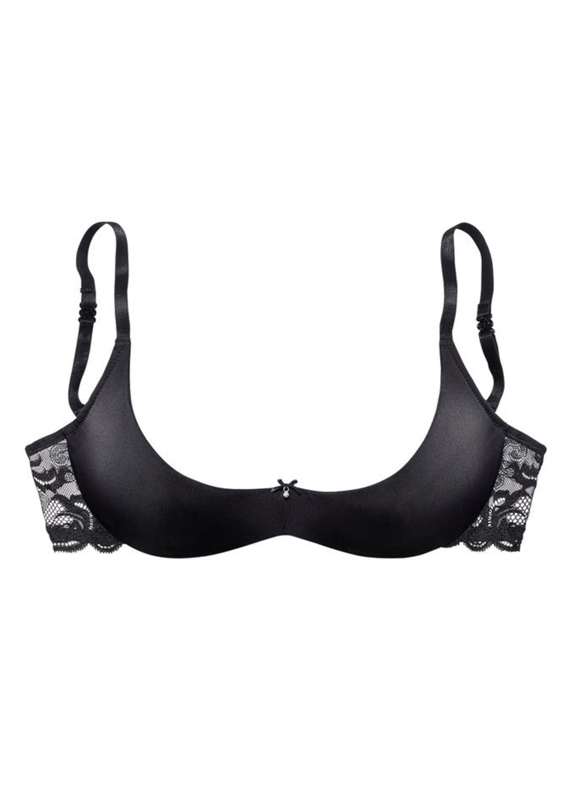 PETITE FLEUR GOLD Push-up Melltartó - fekete