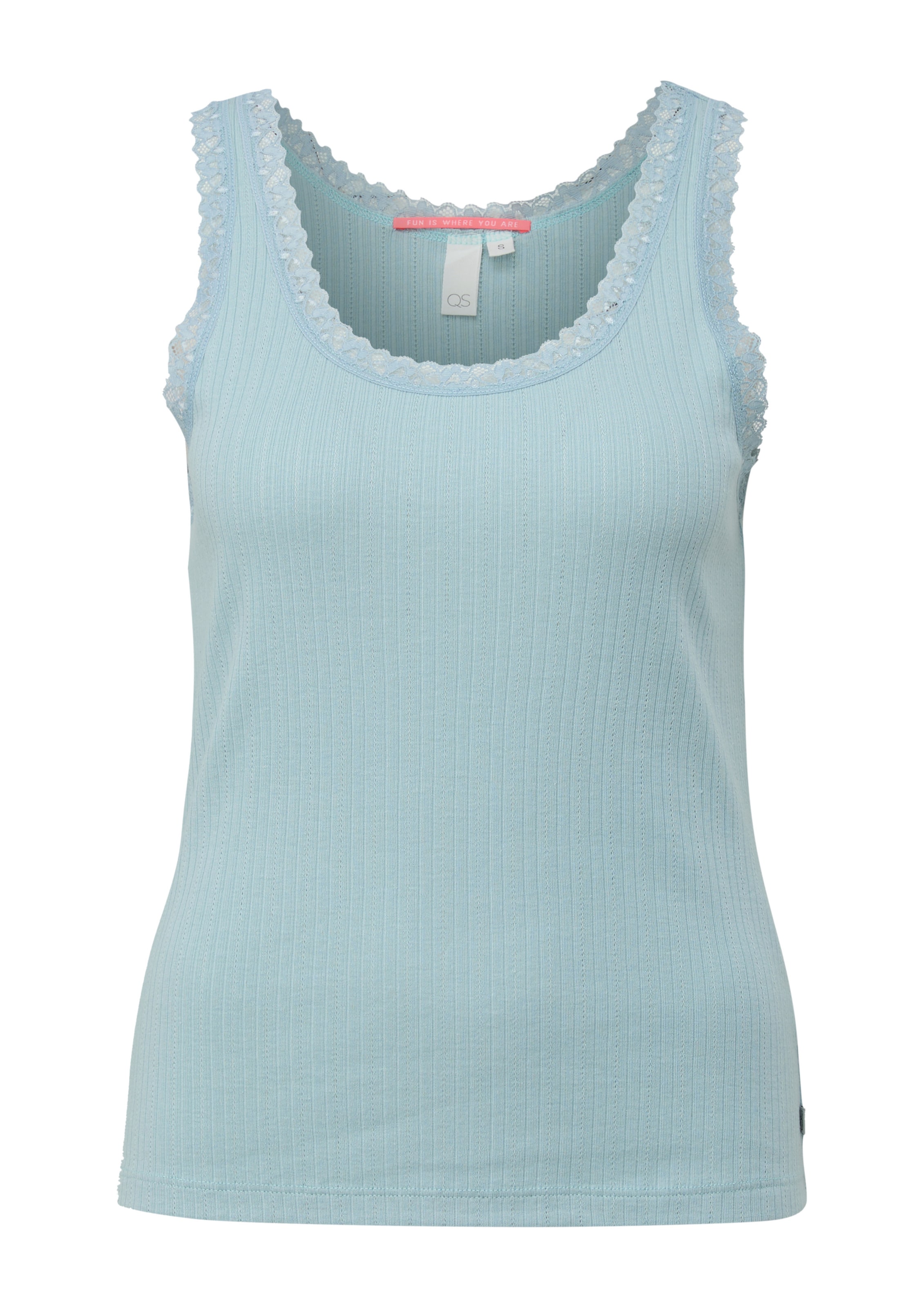 QS Shirt in de kleur Turquoise, Productweergave