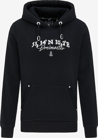 DreiMaster Maritim Sweatshirt in Black: front