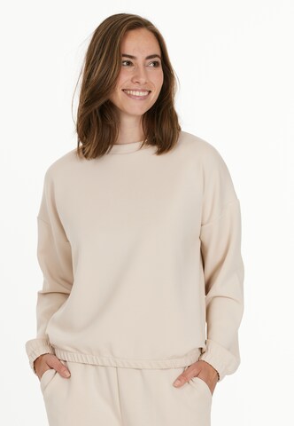 ENDURANCE Sweatshirt 'TIMMIA' in Beige: predná strana