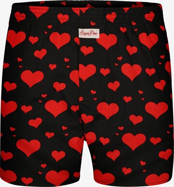 Boxers ' Webboxershorts weit Motive Print ' Sugar Pine en noir : devant