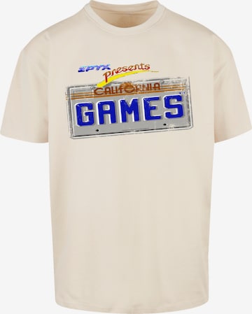 T-Shirt 'California Games Plate' F4NT4STIC en beige : devant