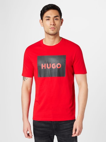 HUGO Red - Camisa 'Dulive222' em vermelho: frente