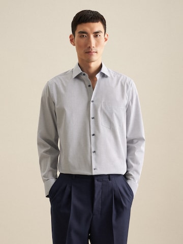 Coupe regular Chemise business 'SMART ESSENTIALS' SEIDENSTICKER en bleu : devant