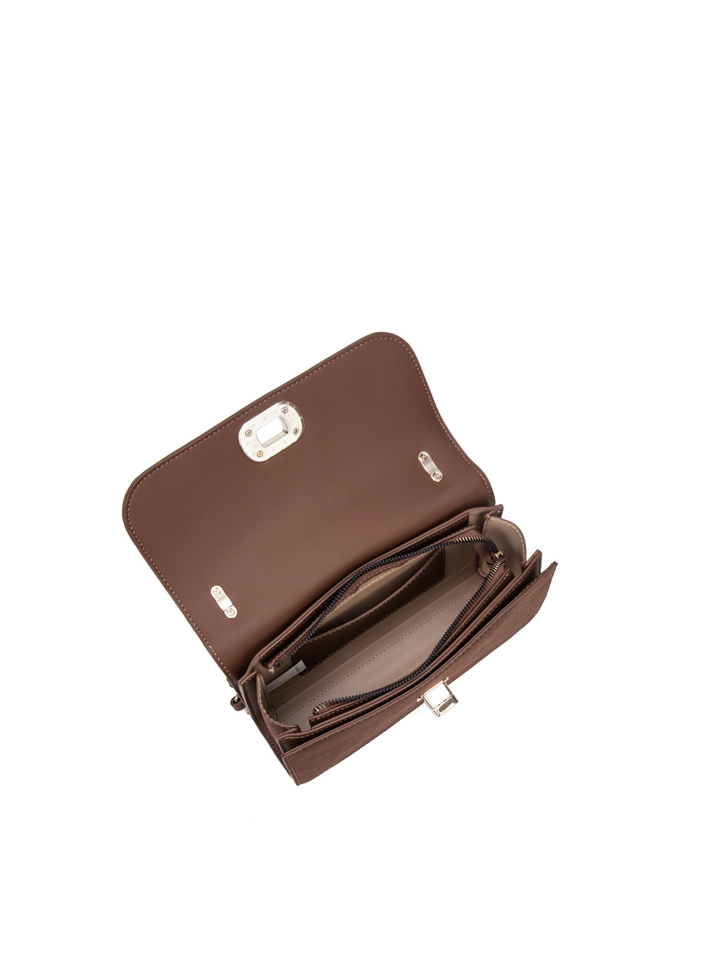 Sac bandoulière Chrisbella en marron : devant