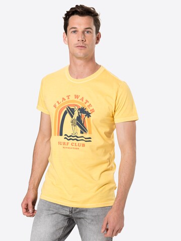 T-Shirt Revolution en jaune : devant