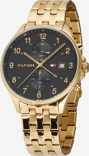 TOMMY HILFIGER Uhr in gold / schwarz, Produktansicht