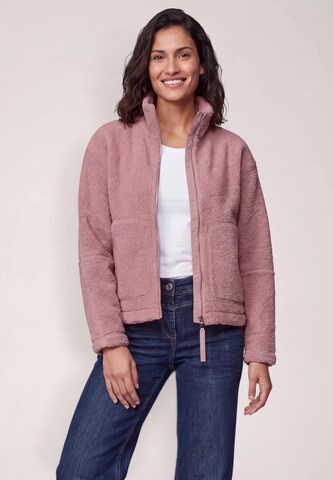 CECIL Zip-Up Hoodie in Pink: front