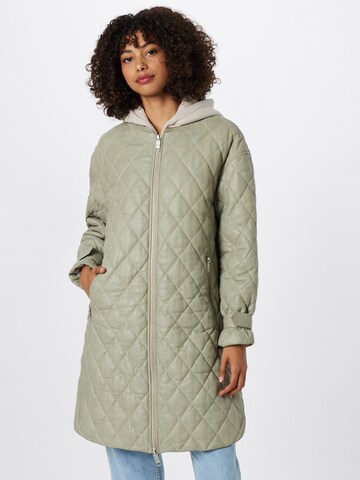 Maze Between-Seasons Coat in Green: front