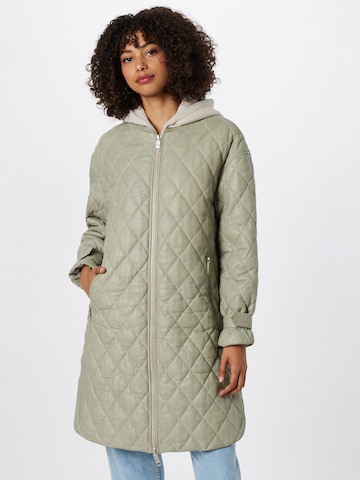 Maze Between-seasons coat in Green: front