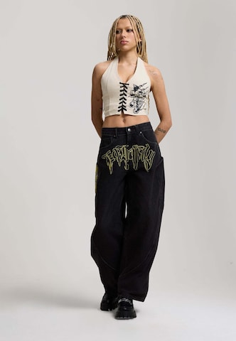 Ed Hardy Barrel Jeansy 'Gothic Skull' w kolorze czarny