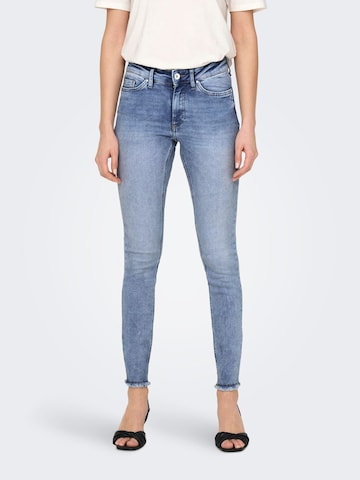 Skinny Jean 'Blush' ONLY en bleu : devant