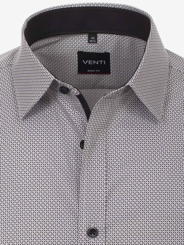 VENTI Slim fit Business Shirt in Black