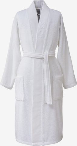 BOSS Home Long Bathrobe 'PLAIN' in White: front