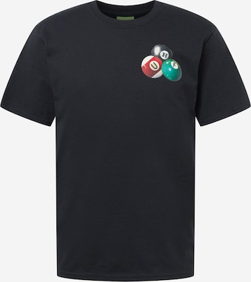 HUF Shirt 'DIRTY POOL' in Zwart: voorkant