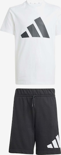 164 dydžio Treniruočių kostiumas iš ADIDAS SPORTSWEAR, spalva – juoda / balta, Prekių apžvalga