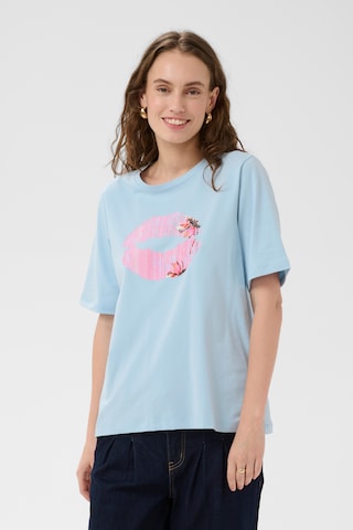CULTURE - Camisa 'Kula' em azul: frente