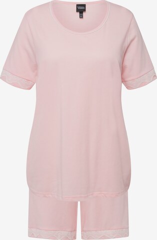 Pyjama Ulla Popken en rose : devant