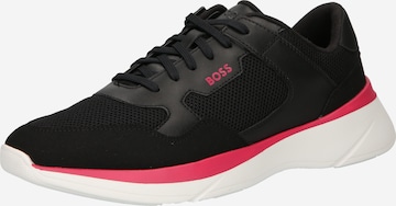 BOSS Orange - Zapatillas deportivas bajas 'Dean' en negro: frente